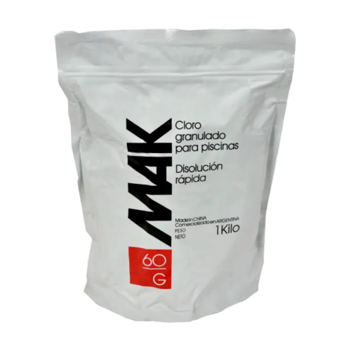 MAK 60/G Cloro Granulado Doy Pack de 1 kg