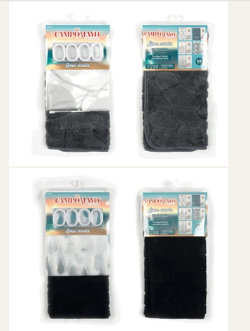 CORTINA DE BAÑO + ALFOMBRA (14 PIEZAS)